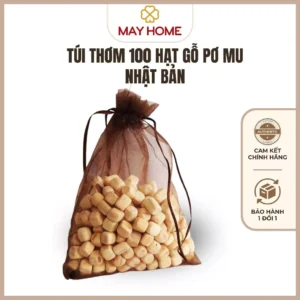 Túi thơm 100 hạt gỗ Pơ mu Nhật Bản, thương hiệu StarO Hinoki. Hạt gỗ có mùi thơm dịu, tinh dầu kháng khuẩn tốt cho sức khỏe