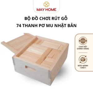 Bộ đồ chơi rút gỗ 74 thanh Pơ mu Nhật Bản, thương hiệu StarO Hinoki cho bé rèn luyện tư duy. Gỗ kháng khuẩn, thơm dịu