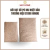 Gối hạt gỗ Pơ mu Nhật Bản thương hiệu StarO Hinoki. Vỏ gối vải Canvas, ruột gối được may bằng vải lưới mềm thoáng mát